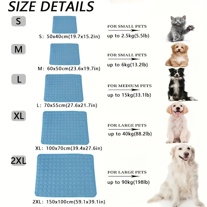 Dog Cooling Mat – Summer Cold Bed for Dogs & Cats