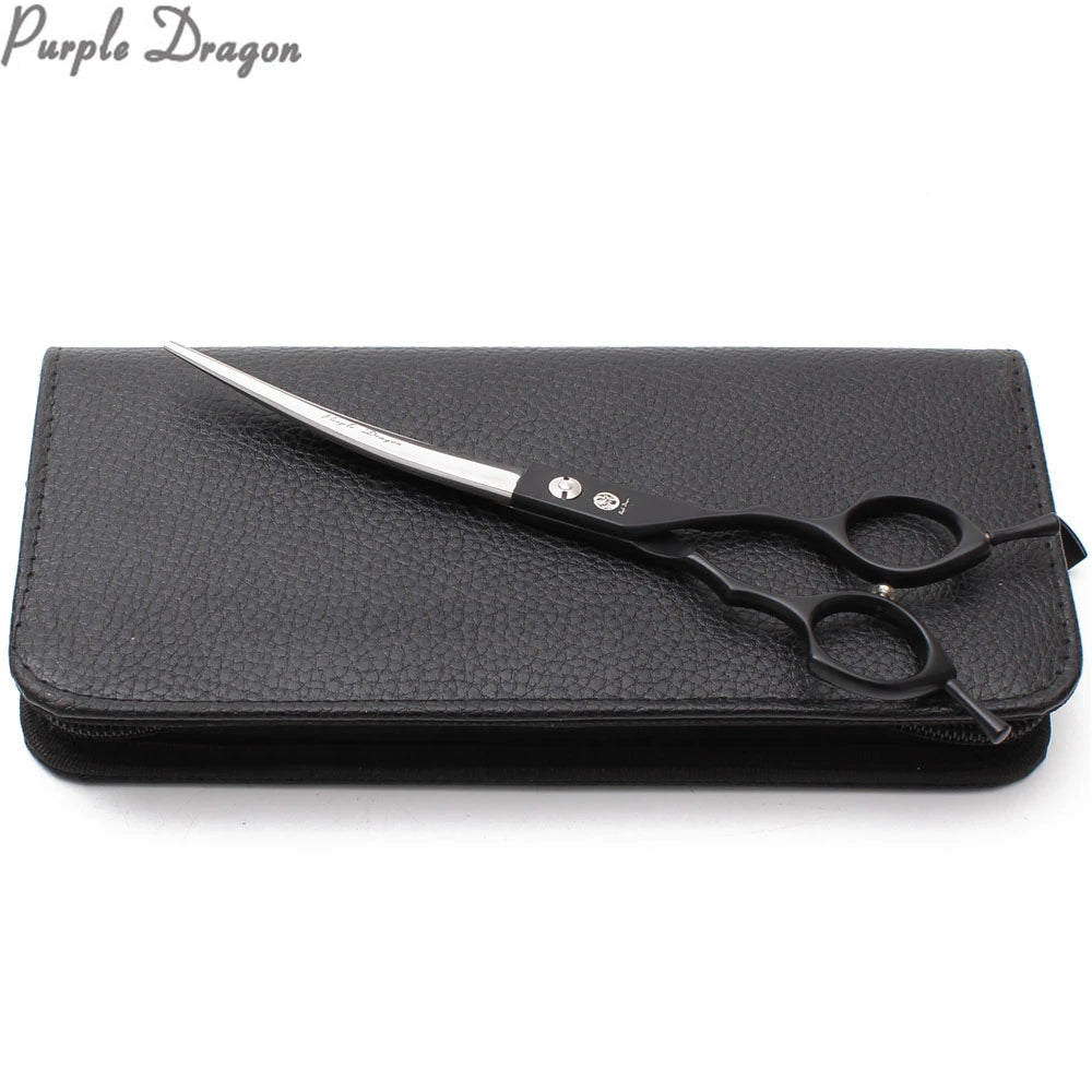 Purple Dragon Up-Curved Grooming Shears – Professional 6.5/7.0 in