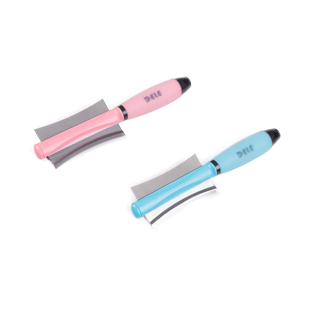 Double-Sided Deshedding Brush for Dogs & Cats