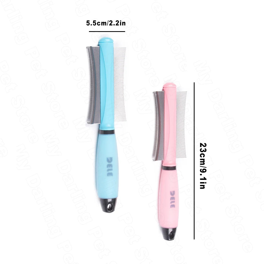 Double-Sided Deshedding Brush for Dogs & Cats
