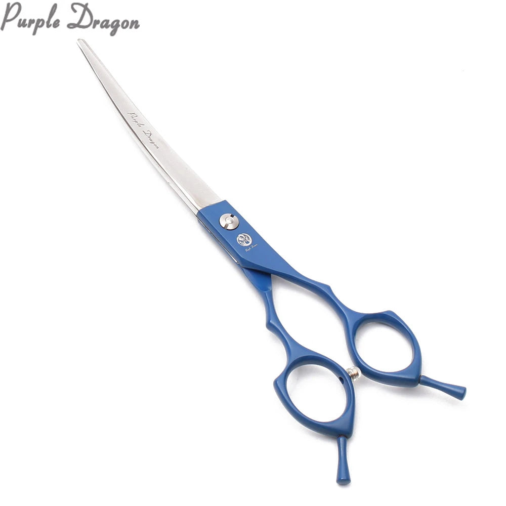 Purple Dragon Up-Curved Grooming Shears – Professional 6.5/7.0 in