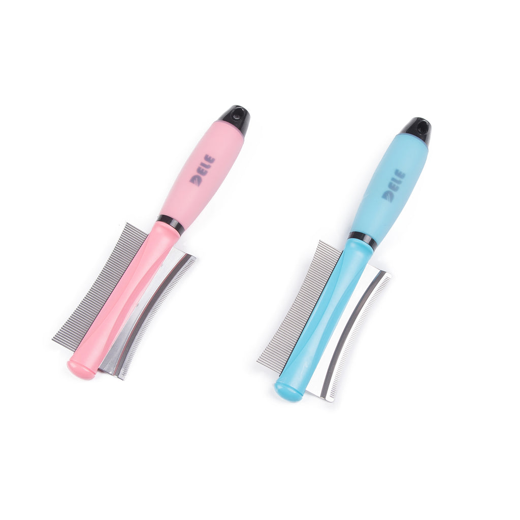Double-Sided Deshedding Brush for Dogs & Cats