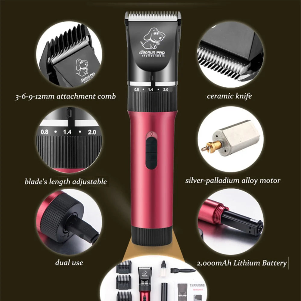 BaoRun P6 Dog Hair Trimmer – Low-Noise Rechargeable Grooming Clipper