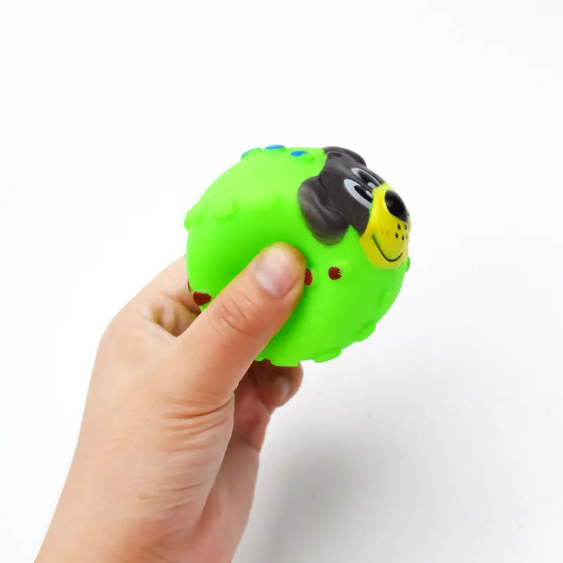 Squeaky Rubber Dog Ball – 6cm Chew Toy for Small Dogs & Puppies