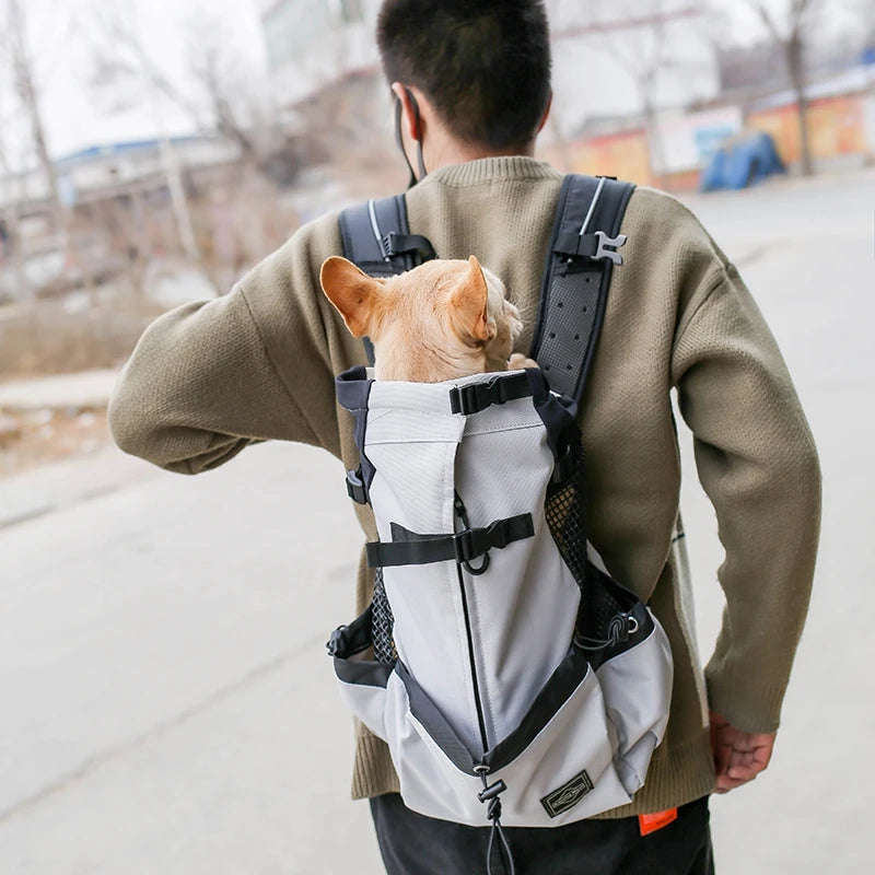 Outdoor Travel Dog Backpack – Breathable Hiking Carrier