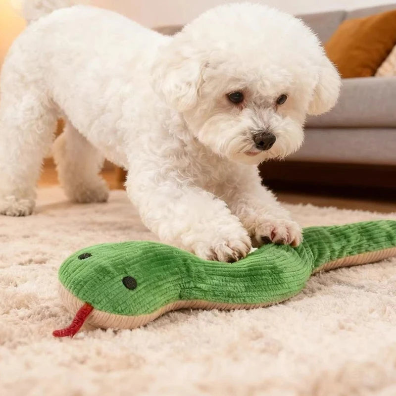 Squeaky Snake Plush Toy – Interactive Kick Toy for Dogs & Cats