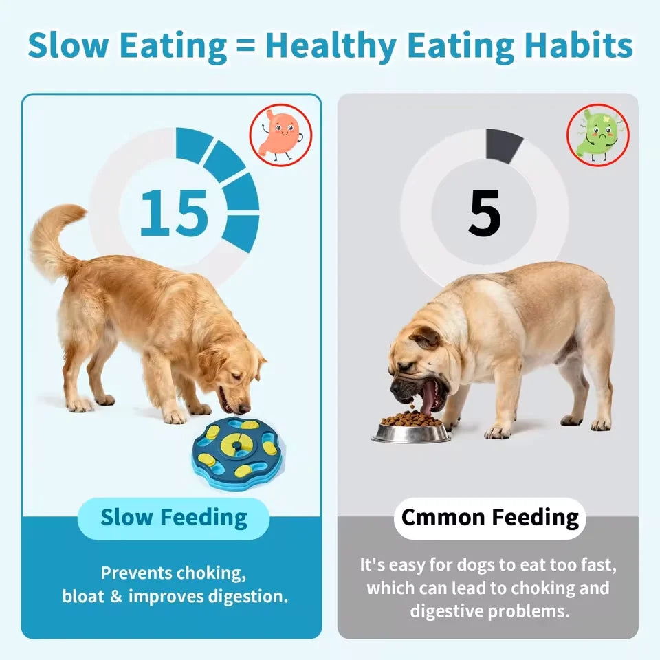 Dog Puzzle Slow Feeder – Interactive IQ Training Toy