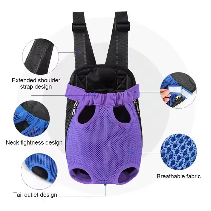 Hands-Free Front Mesh Carrier Backpack – Travel Carrier