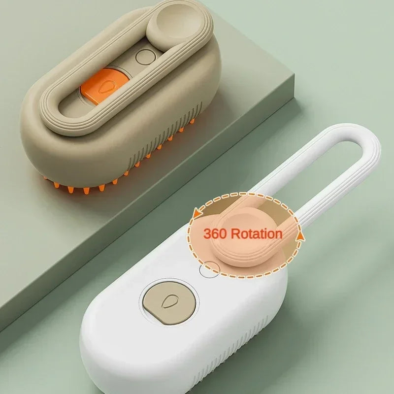 Pet Steam Brush 3-in-1 – Spray, Massage & Hair Removal