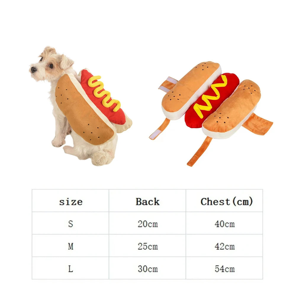 Hot Dog Halloween Costume – Funny Sausage Cosplay Outfit for Dogs