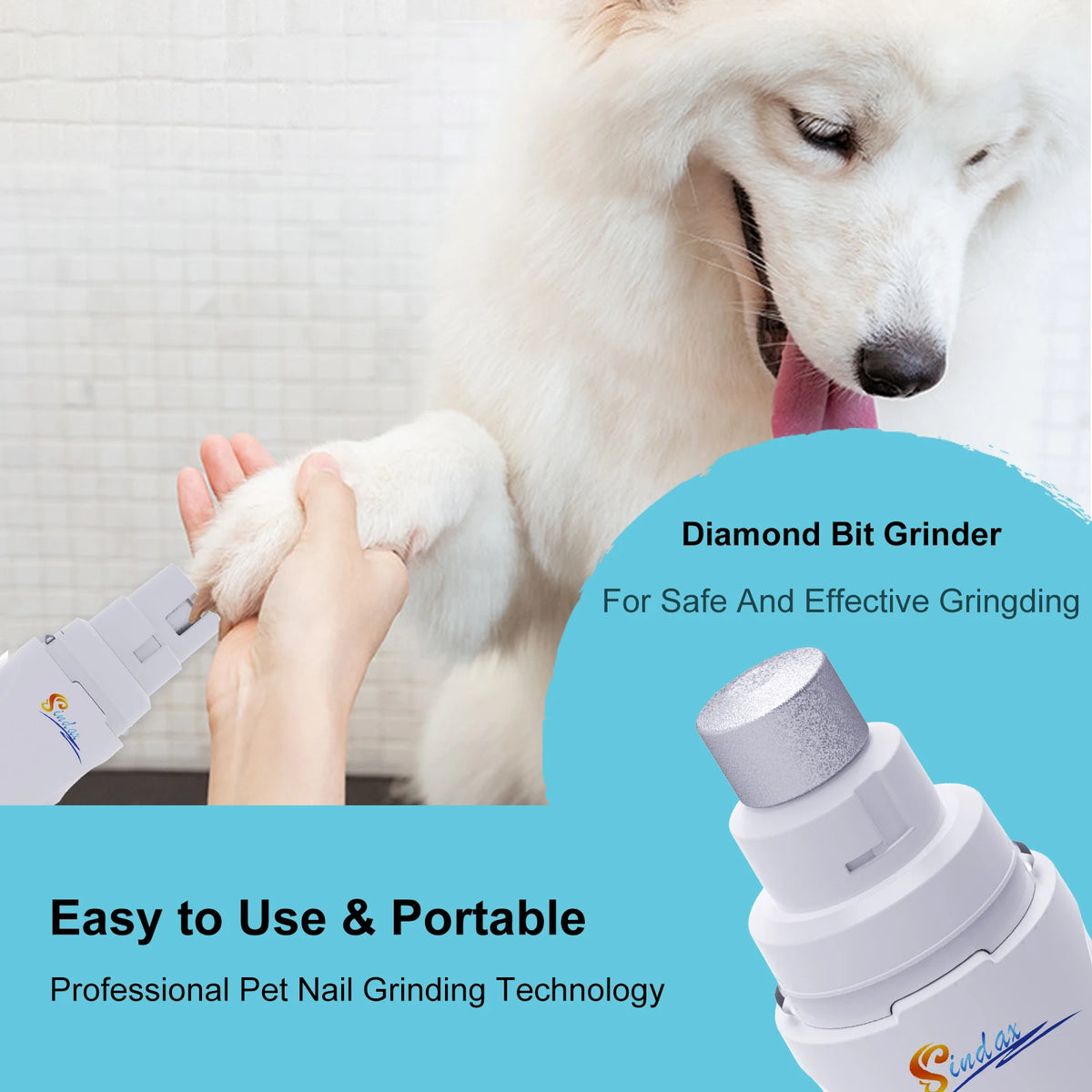 Quiet Electric Nail Grinder – USB Rechargeable Pet Nail Trimmer
