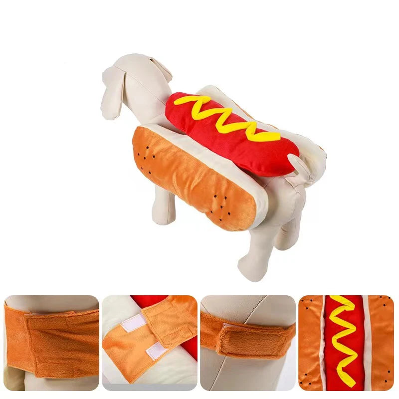 Hot Dog Halloween Costume – Funny Sausage Cosplay Outfit for Dogs