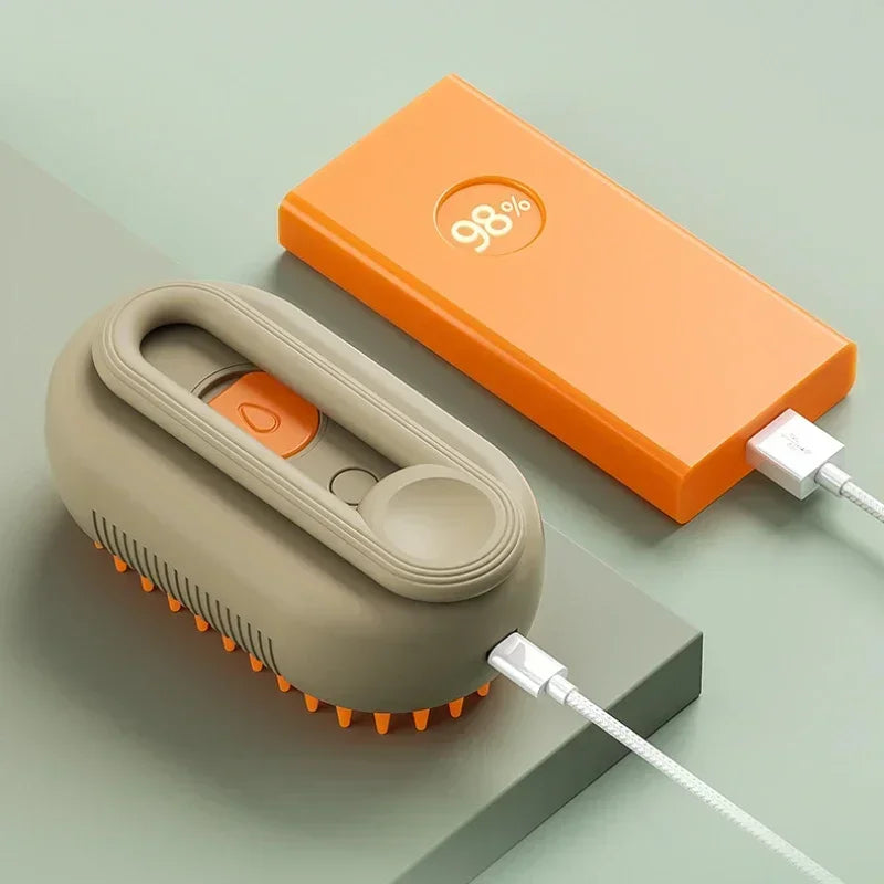 Pet Steam Brush 3-in-1 – Spray, Massage & Hair Removal