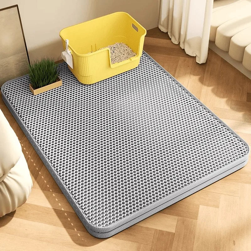 Extra-Large Cat Litter Mat – Waterproof 2-Layer Non-Slip Litter Trapper
