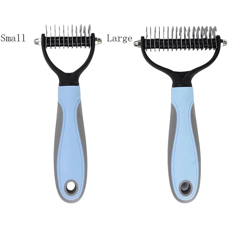 Professional 2-Sided Dematting Brush – Deshedding & Knot Cutter