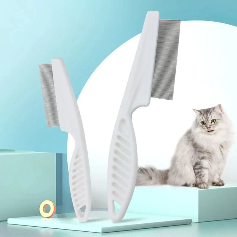 Stainless Steel Flea Comb – Fine-Tooth Grooming Comb for Dogs & Cats