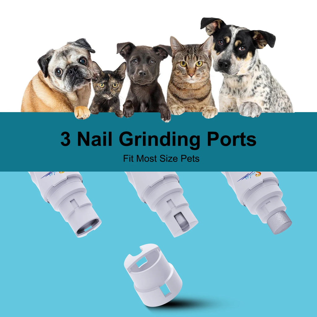 Quiet Electric Nail Grinder – USB Rechargeable Pet Nail Trimmer