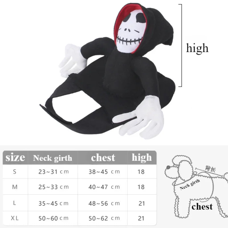 Ghost & Black Cat Halloween Costume – Spooky Dress-Up for Dogs & Cats