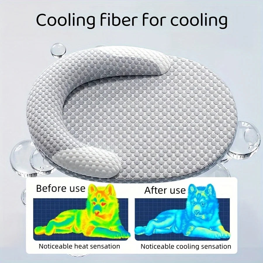 Ice-Silk Cooling Mat – Breathable Summer Bed for Dogs & Cats