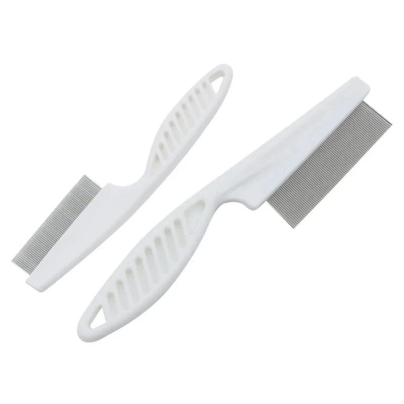 Stainless Steel Flea Comb – Fine-Tooth Grooming Comb for Dogs & Cats