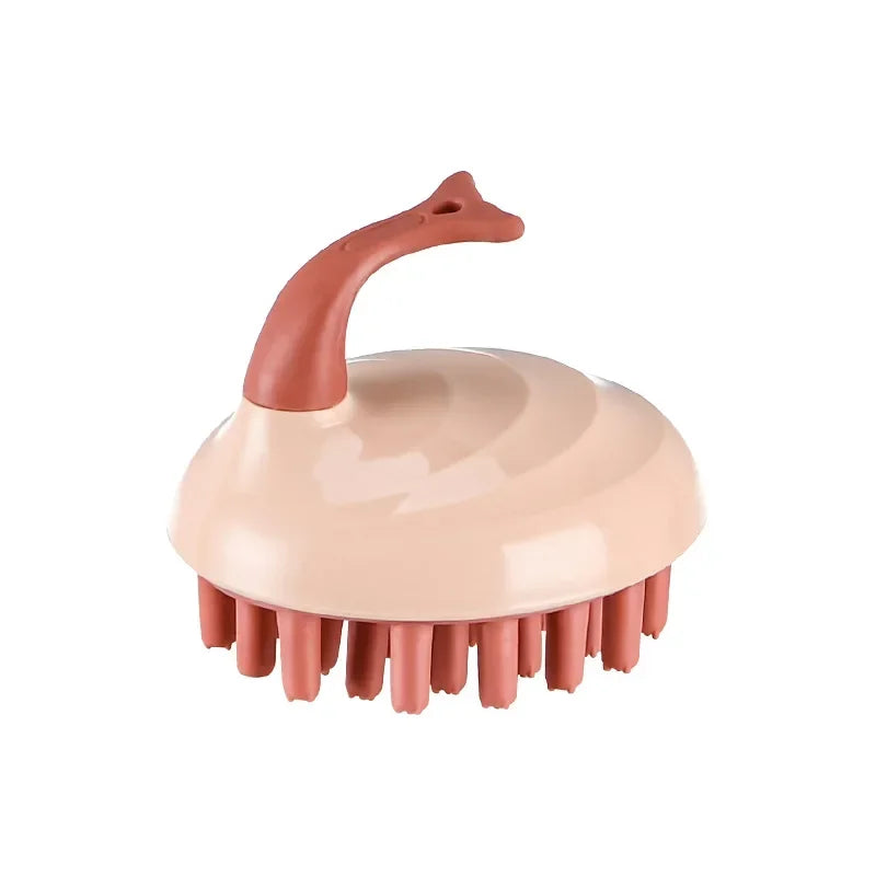 Silicone Bath Massage Brush for Dogs & Cats – Shampoo Scrubber
