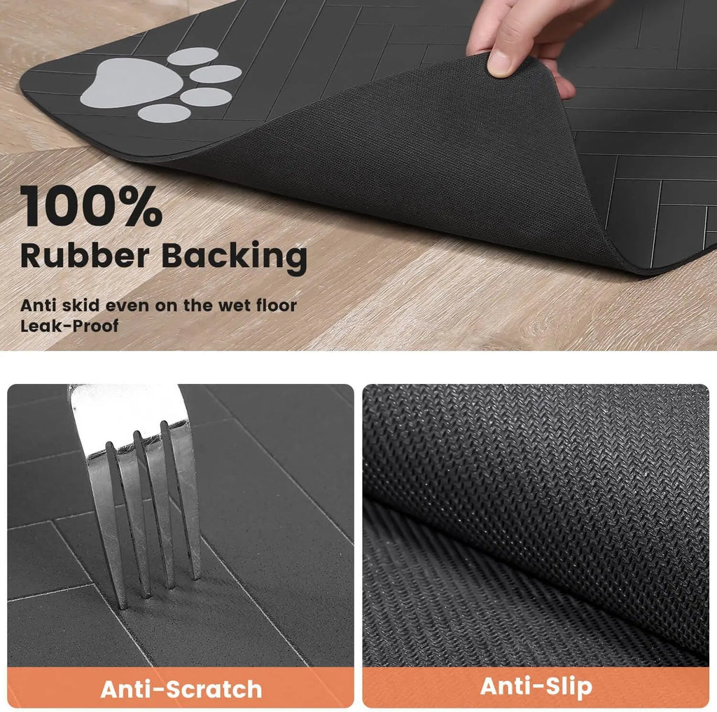 Absorbent Pet Feeding Mat – Non-Slip Waterproof Placemat for Bowls