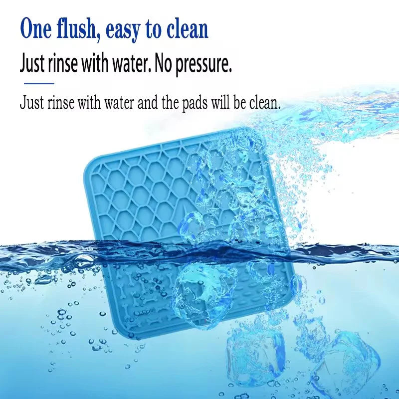 Silicone Licking Mat with Suction Cups – Slow Feeder & Anxiety Relief