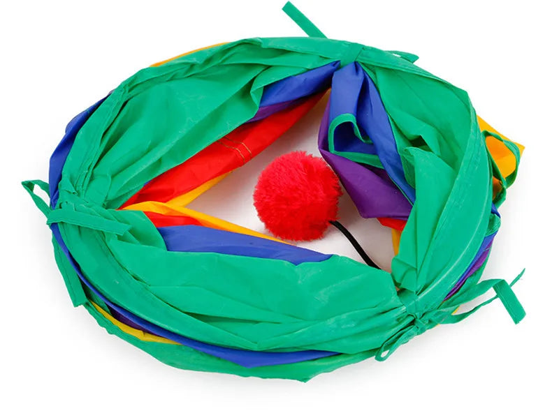 Collapsible Cat Tunnel – Interactive 2/3/4/5-Way Tube Toy