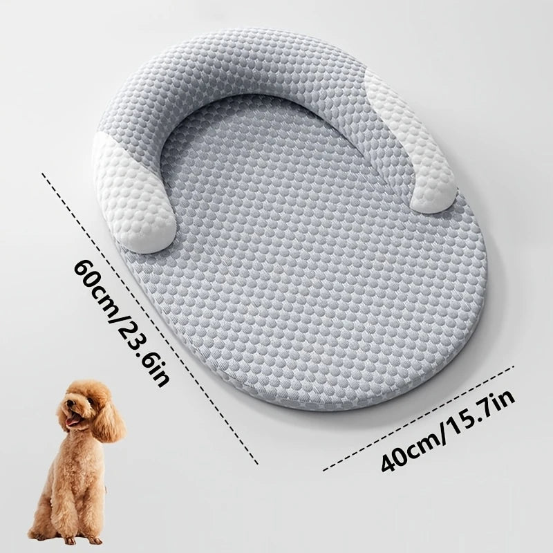 Ice-Silk Cooling Mat – Breathable Summer Bed for Dogs & Cats