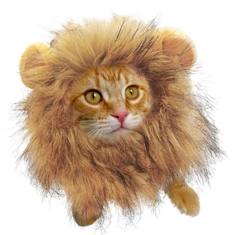 Lion Mane Wig Costume – Funny Halloween Cosplay for Dogs & Cats