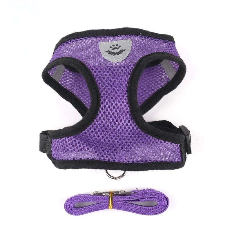 Mesh Harness Vest with Lead – Breathable Reflective Harness