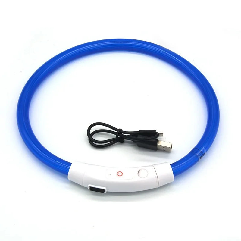 LED Light-Up Dog Collar – USB Rechargeable Anti-Lost Safety Collar