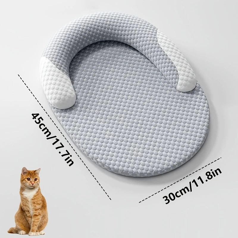 Ice-Silk Cooling Mat – Breathable Summer Bed for Dogs & Cats
