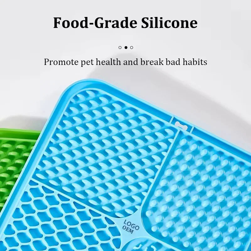 Silicone Licking Mat with Suction Cups – Slow Feeder & Anxiety Relief
