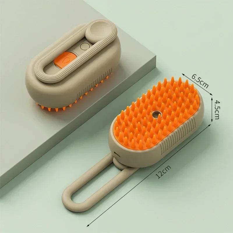 Pet Steam Brush 3-in-1 – Spray, Massage & Hair Removal