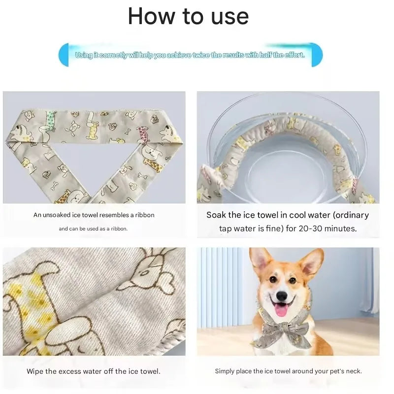Pet Cooling Ice Scarf – Cooling Collar for Hot Days