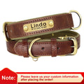 Personalized PU Leather Dog Collar – Free Engraved Nameplate
