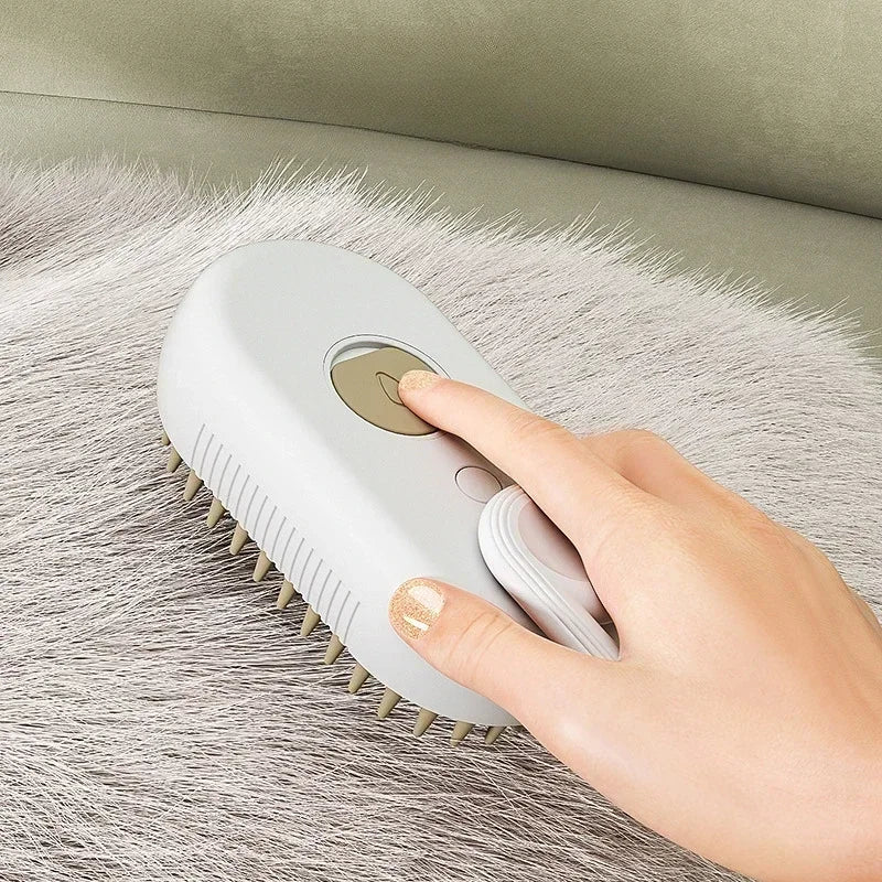 Pet Steam Brush 3-in-1 – Spray, Massage & Hair Removal