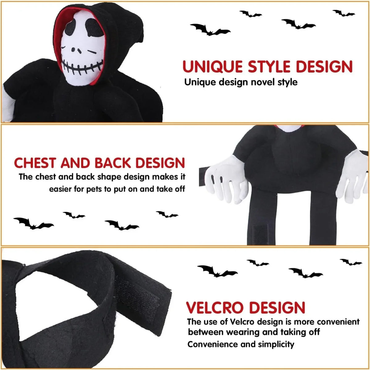 Ghost & Black Cat Halloween Costume – Spooky Dress-Up for Dogs & Cats