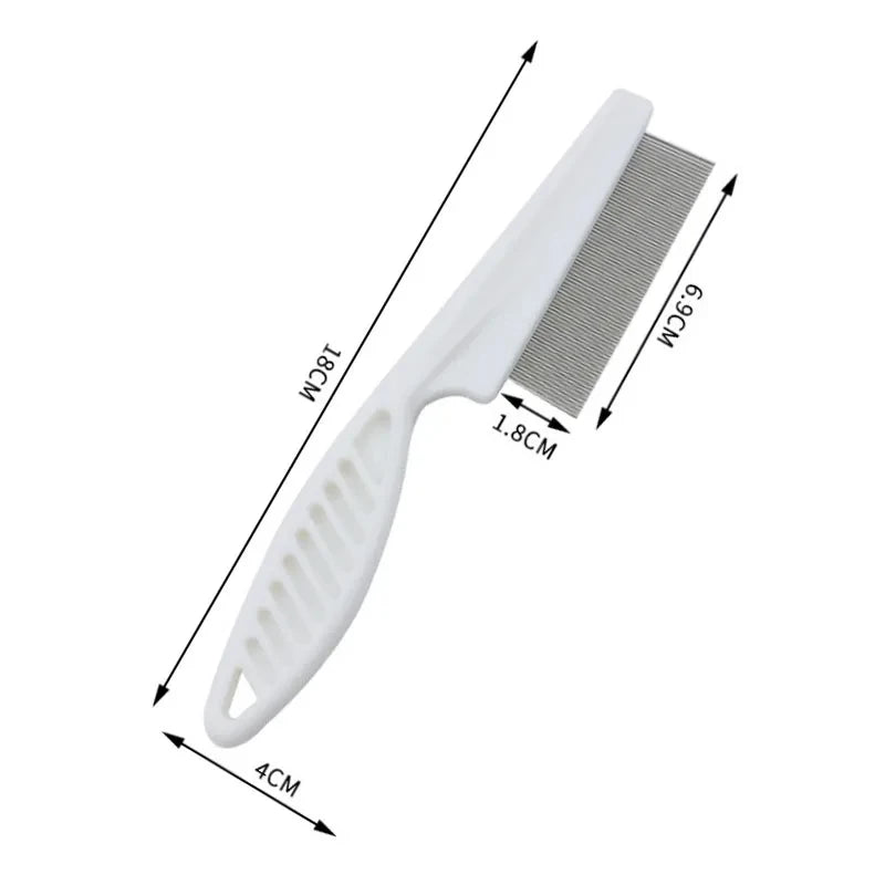 Stainless Steel Flea Comb – Fine-Tooth Grooming Comb for Dogs & Cats