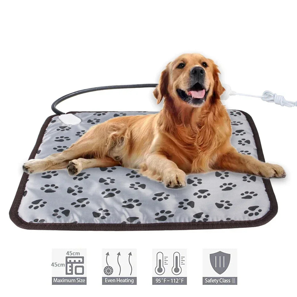 Winter Pet Heating Blanket – Warm Waterproof Mat (US Plug)