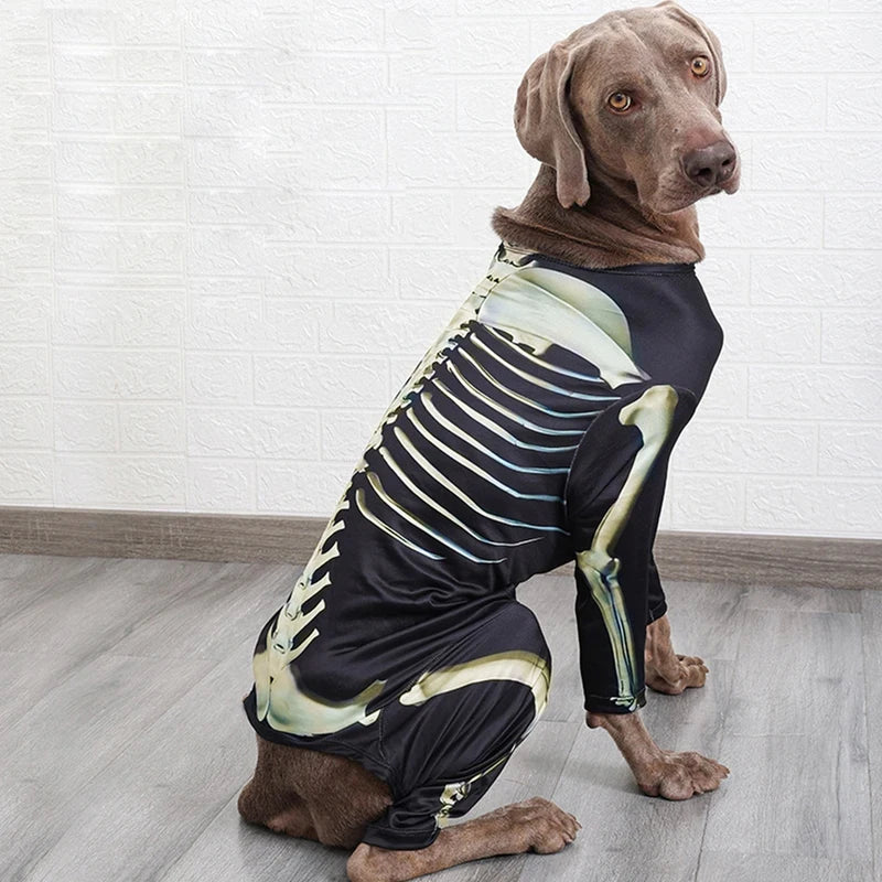 Skeleton Halloween Costume – Spooky Bone-Print Outfit for Dogs