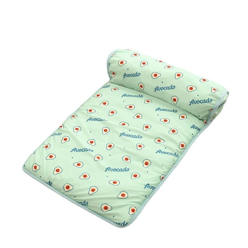 Summer Ice-Silk Cooling Mat – Non-Slip Washable Pet Cooling Pad