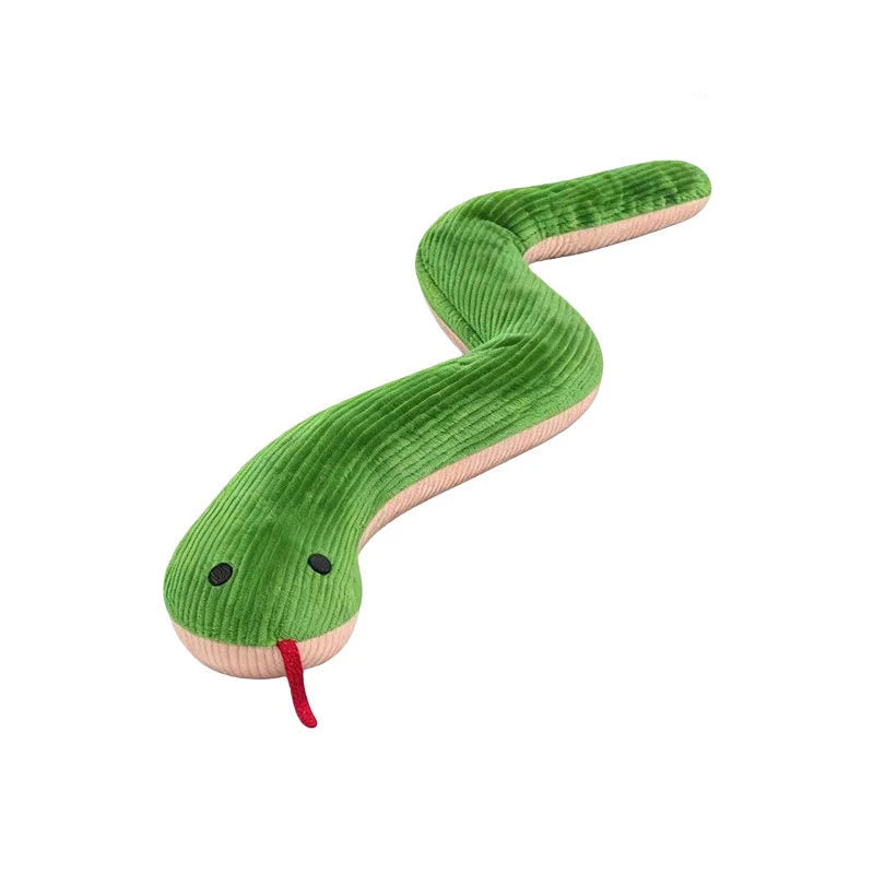 Squeaky Snake Plush Toy – Interactive Kick Toy for Dogs & Cats