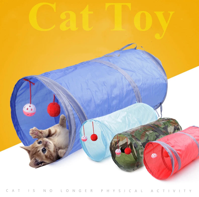 Collapsible Cat Tunnel – Interactive 2/3/4/5-Way Tube Toy