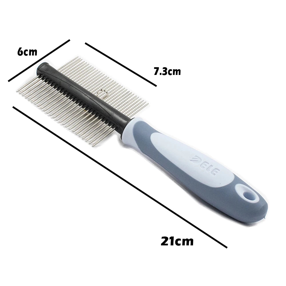 Double-Sided Deshedding Brush for Dogs & Cats