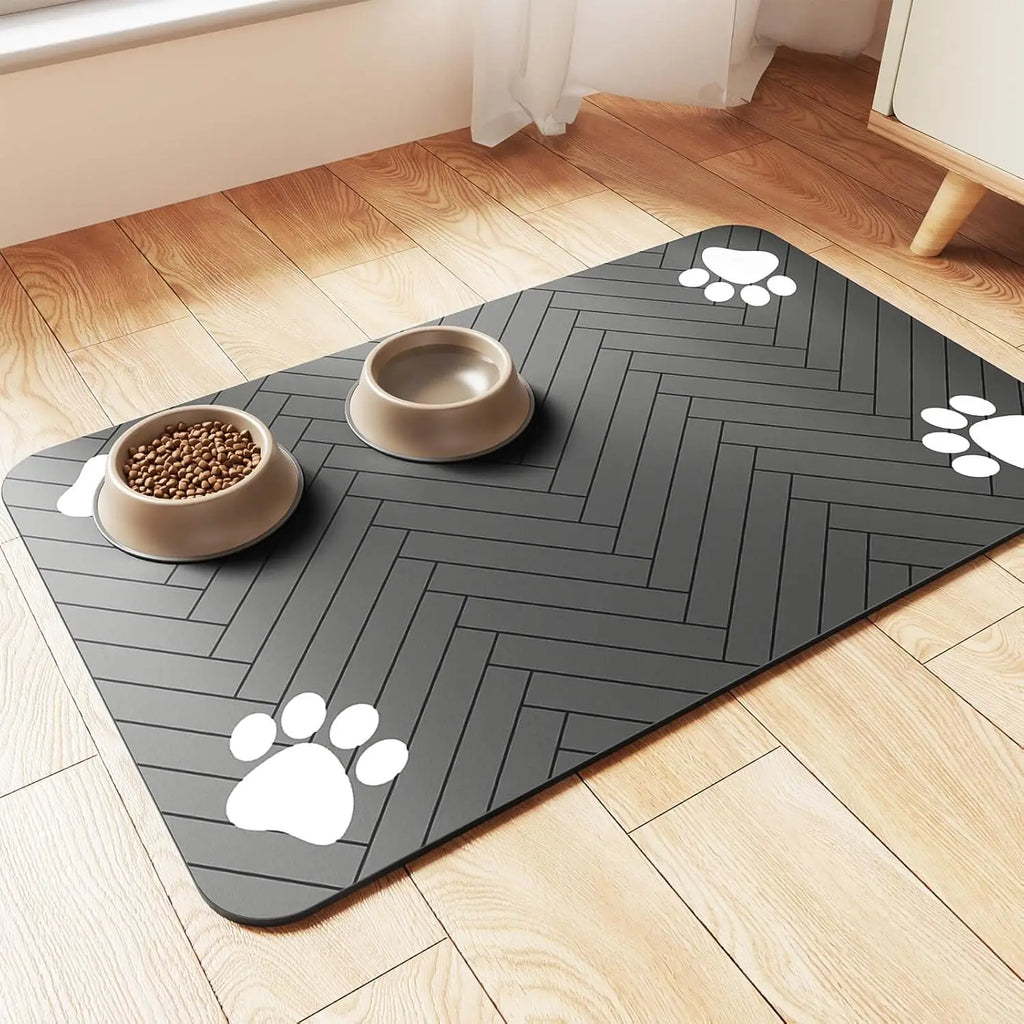 Absorbent Pet Feeding Mat – Non-Slip Waterproof Placemat for Bowls