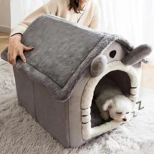 Cozy Dog House Bed – All-Season Enclosed Pet Bed