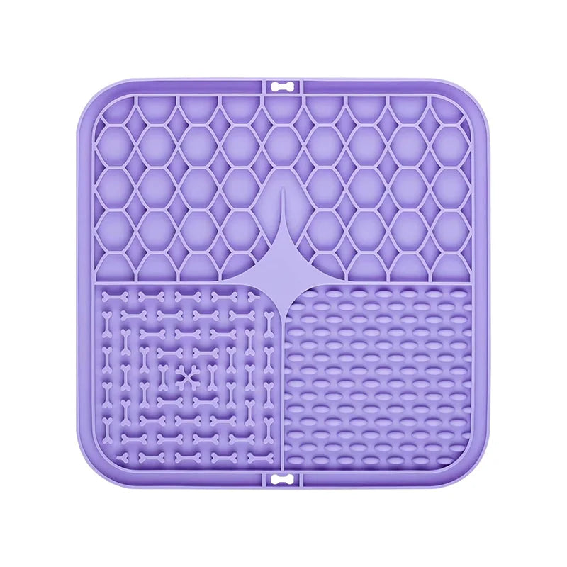 Silicone Licking Mat with Suction Cups – Slow Feeder & Anxiety Relief