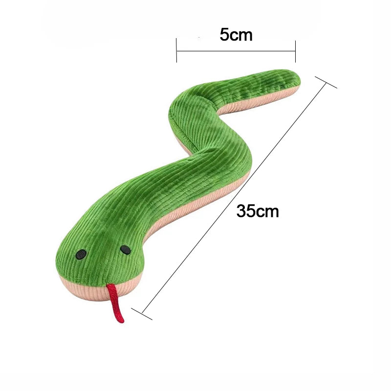 Squeaky Snake Plush Toy – Interactive Kick Toy for Dogs & Cats